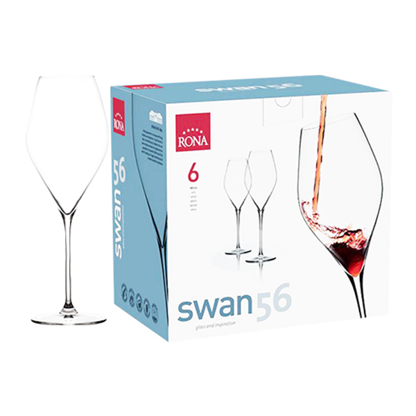RONA Swan機器葡萄酒杯禮盒六入組