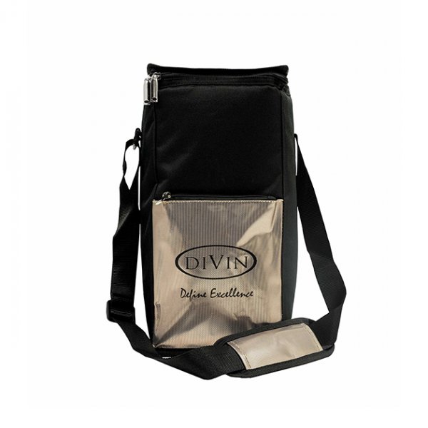 DIVIN 葡萄酒保冷提袋(4瓶裝) 香檳金&黑