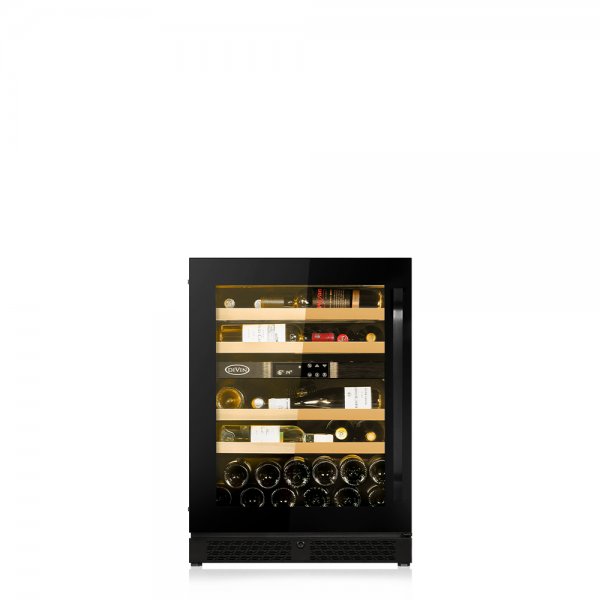 DIVIN DV-617DK小型曜黑無邊框玻璃門雙溫葡萄酒櫃(40瓶)